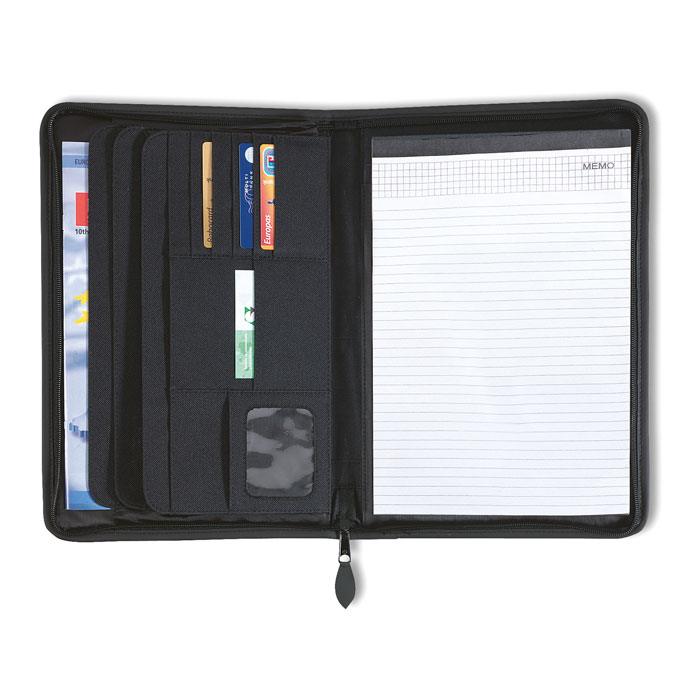 Prime A4 Conference Folder with Zipper and Pockets
