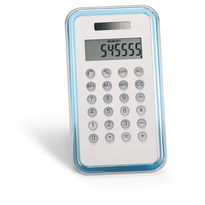 Culca 8-Digit Dual Power Calculator with Aluminum Front Cover