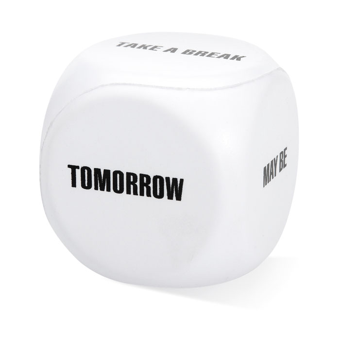 Relicup Anti-Stress Decision Dice with Messages, 6x6 cm