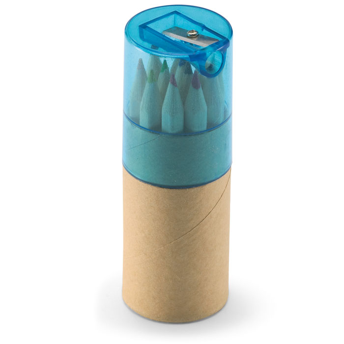 Lambut 12-Piece Coloring Pencils in Tube with Sharpener