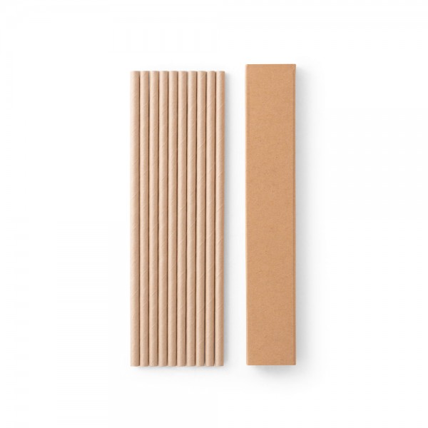 LAMONE. Set of 10 Kraft Paper Disposable Straws
