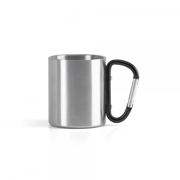 WINGS. 230ml Stainless Steel Mug with Carabiner Handle