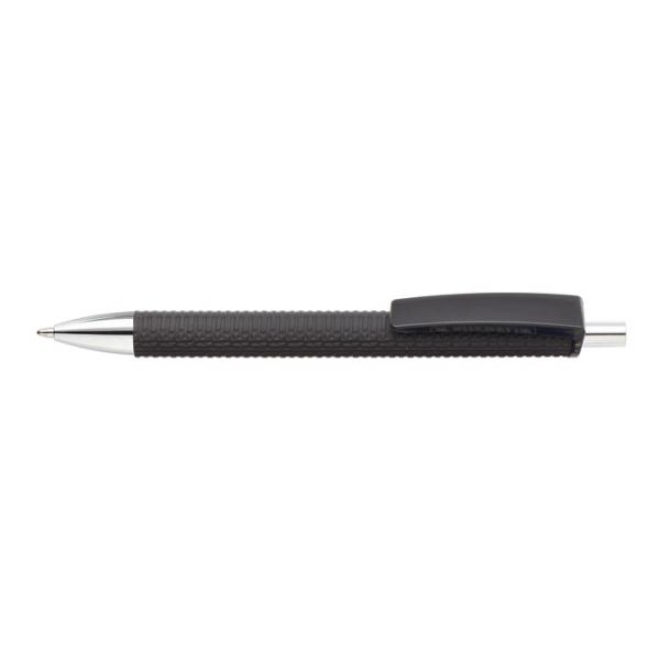 TIRE pen with textured body and chrome elements