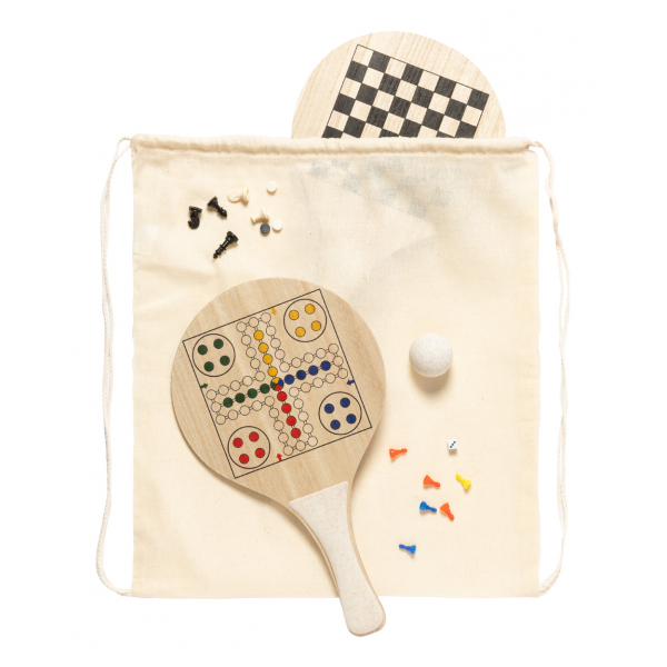 Beach Tennis with 3 Games in Cotton Bag