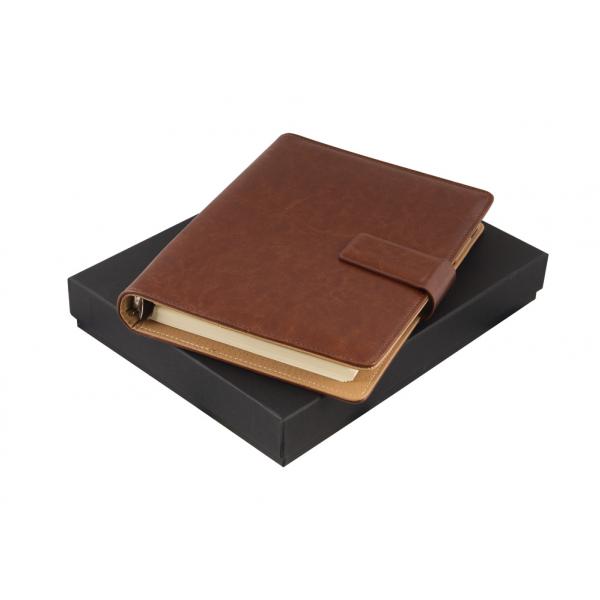 A5 Leather Organizer with Magnetic Closure and Spiral