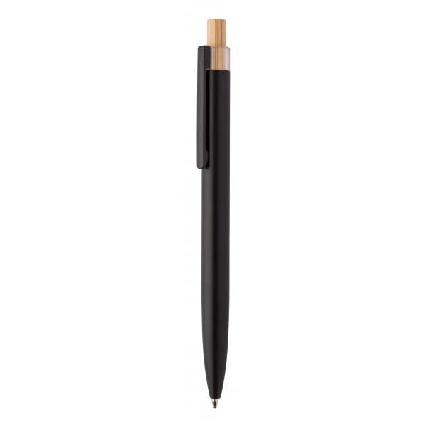 Bosher Recycled Aluminum Pen with Bamboo Button
