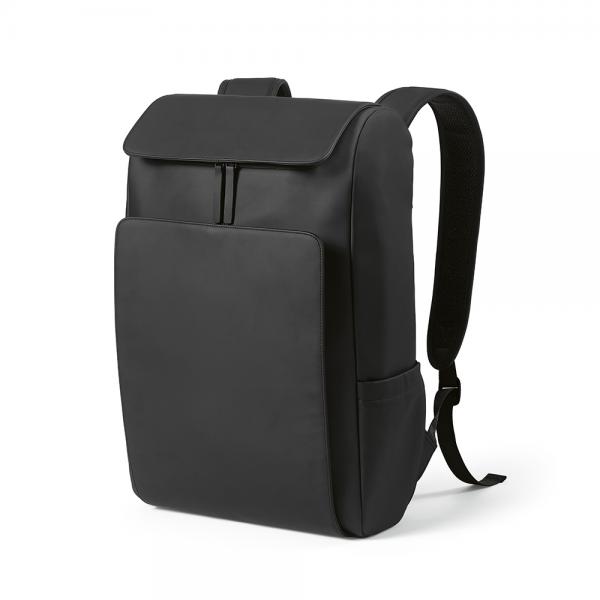 Recycled PU Backpack, 20L, with Separate Compartments and Padded Laptop Sleeve
