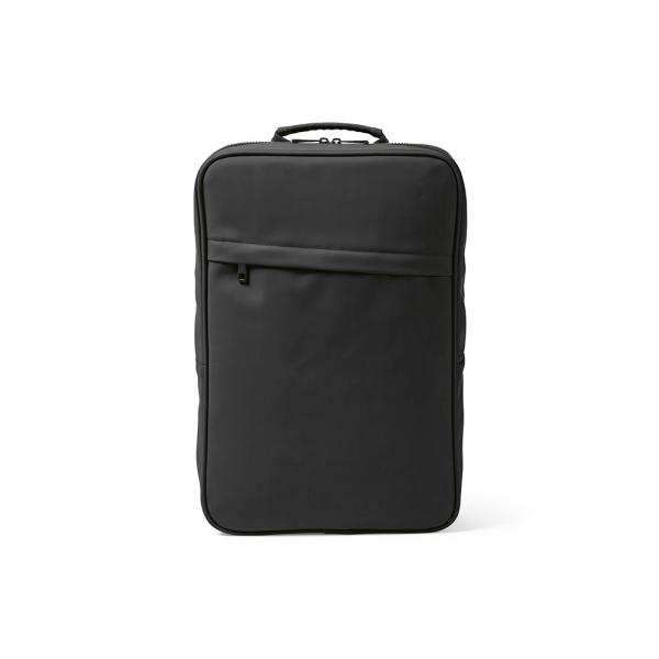 Recycled PU Backpack, 16L, with Diagonal Zipper and Laptop Compartment - Amsterdam