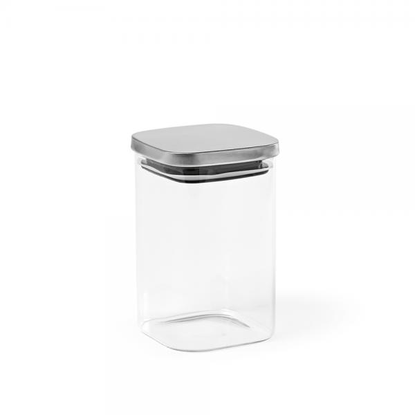 Канистра Delacroix 1270ml от боросиликатно стъкло със стоманен капак