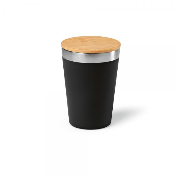Don 400ml Travel Cup with Recycled Steel and Bamboo Lid