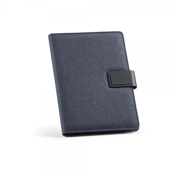 Tolstoy A5 Folder from 300D rPET with Magnetic Closure and Phone Holder