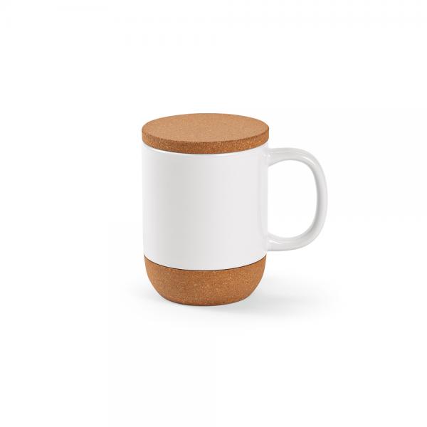 Ebro 430ml Ceramic Mug - Style and Practicality with Cork Lid