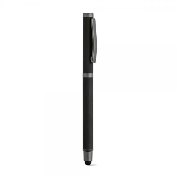 Woolf Pen - Recycled Steel with Cap and Bamboo Case, 1 Km Black Ink