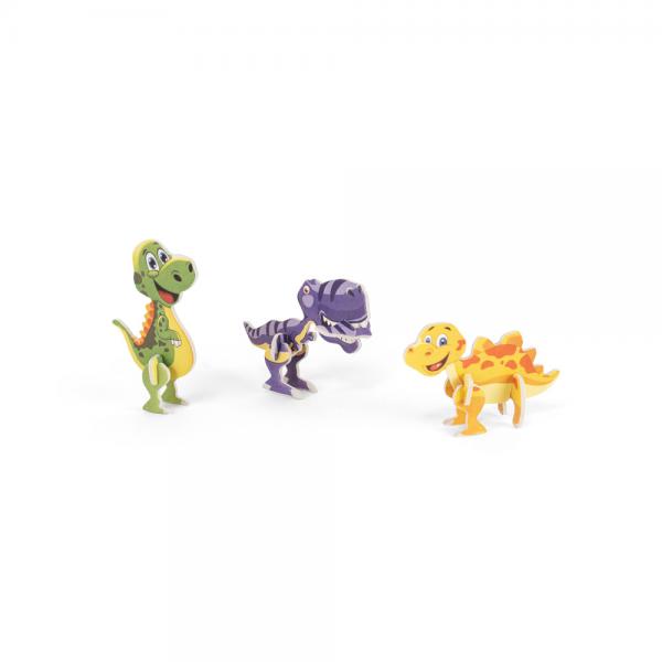 DINOSAURUS. 3D пъзел от хартия и EVA във формата на динозавър
