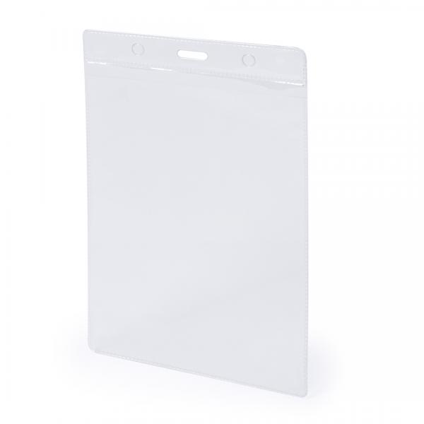 White Vertical Badge Holder