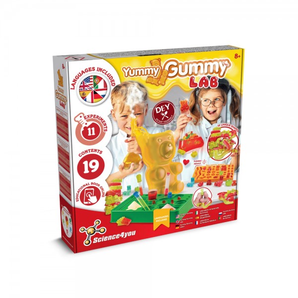 GUMMY FACTORY образователен комплект за приготвяне на желирани бонбони, 11 експеримента