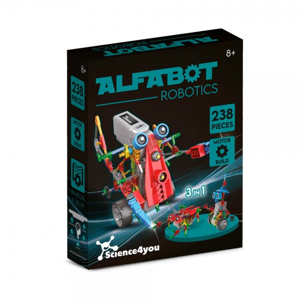 ALFABOT 3-in-1 Educational Robot Building Kit, 237 Pieces
