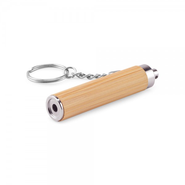 RACHEL - Bamboo and ABS Key Ring with LED Torch