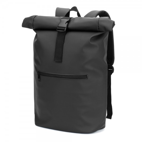 PORTLAND PU Roll-Top Backpack with 16" Laptop Compartment