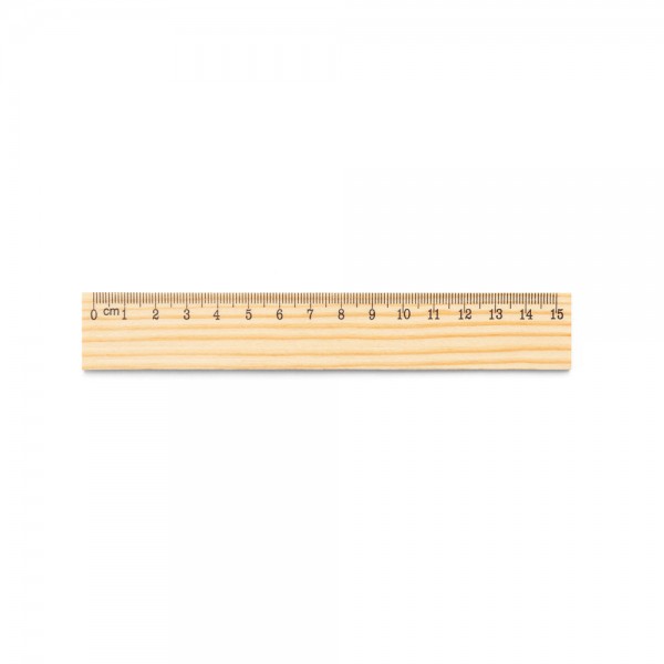 WESLEY 15 Pine Wood Ruler with 15 cm Scale