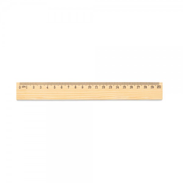 WESLEY 20 Pine Wood Ruler with 20 cm Scale