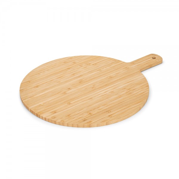 CHEESANO Round Bamboo Pizza & Serving Board with Handle