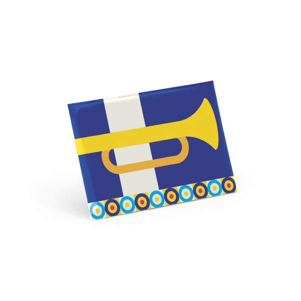 Button PIN 14. Хоризонтална правоъгълна значка с игла