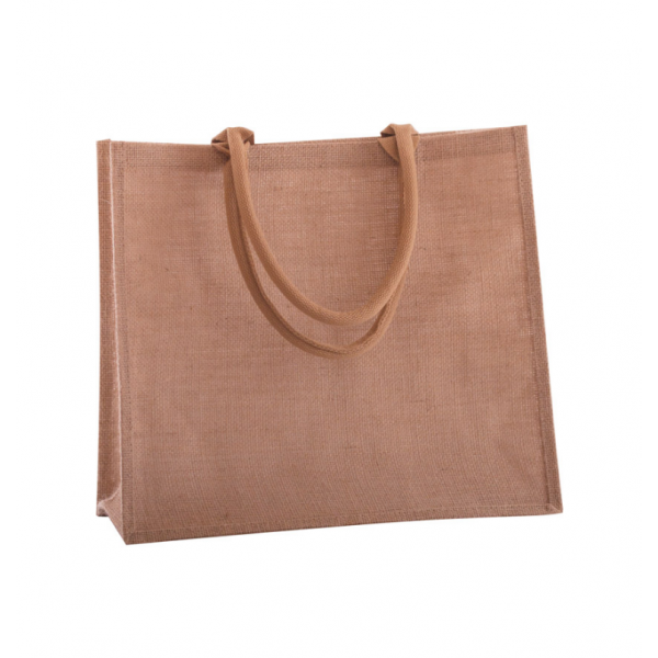 Eco-friendly jute bag JT-5 with reinforced handles