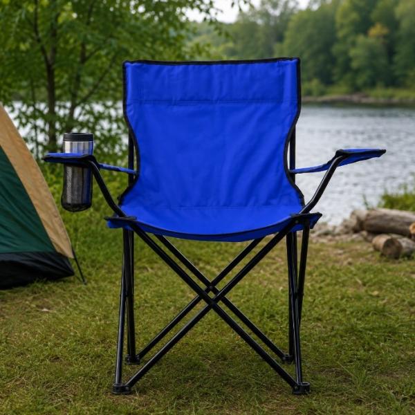 Folding Camping Chair with Drink Holder and Carry Bag