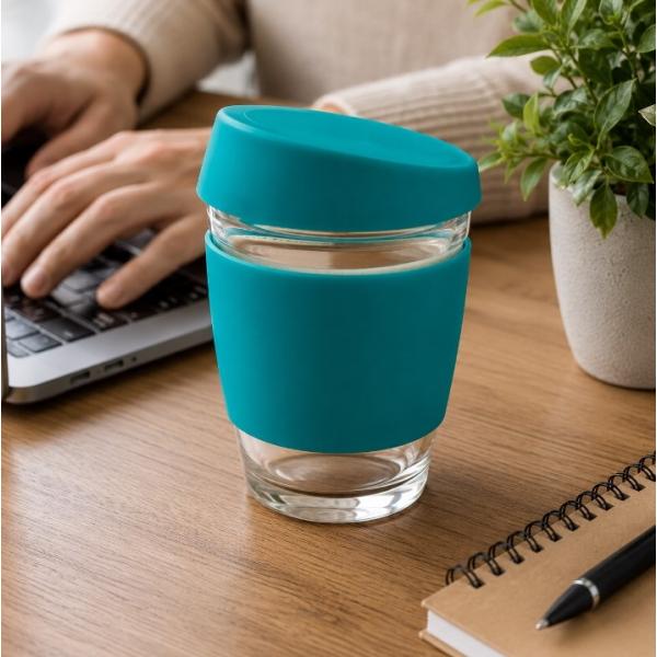 350 ml Borosilicate Glass Cup with Silicone Grip