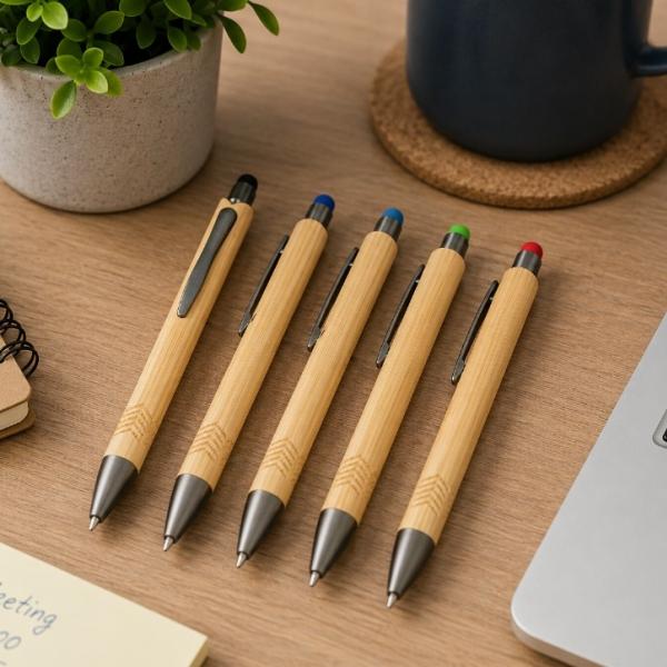 Eco Bamboo Stylus Pen with Jumbo Refill