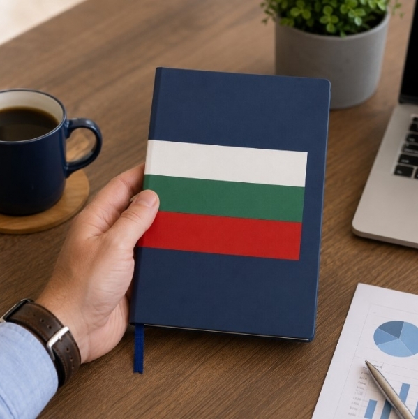 A5 Notebook with Divider and Soft Eco Leather Cover