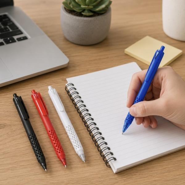 Plastic Ballpoint Pen with Blue Ink for Promotional Branding