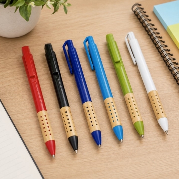 Plastic Ballpoint Pen with Blue Ink for Promotional Branding