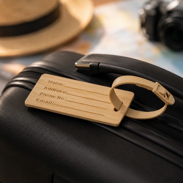 Bamboo Baggage Tag for Custom Branding