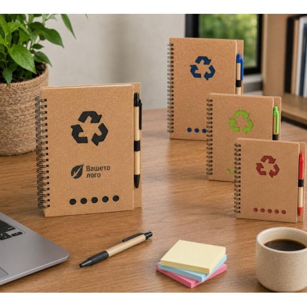 Eco Notebook with Eco Pen and Cork Cover