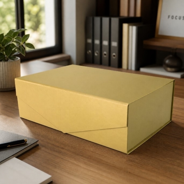Luxury Foldable Magnetic Gift Box - Gold (M-L)
