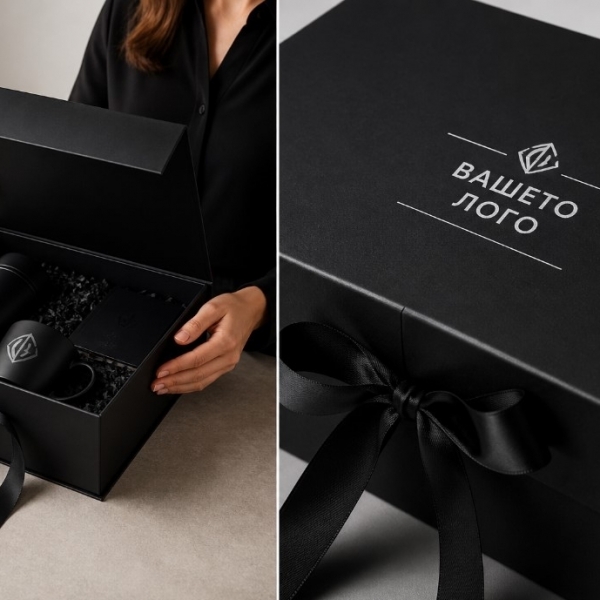 Luxury Foldable Magnetic Gift Box - Black
