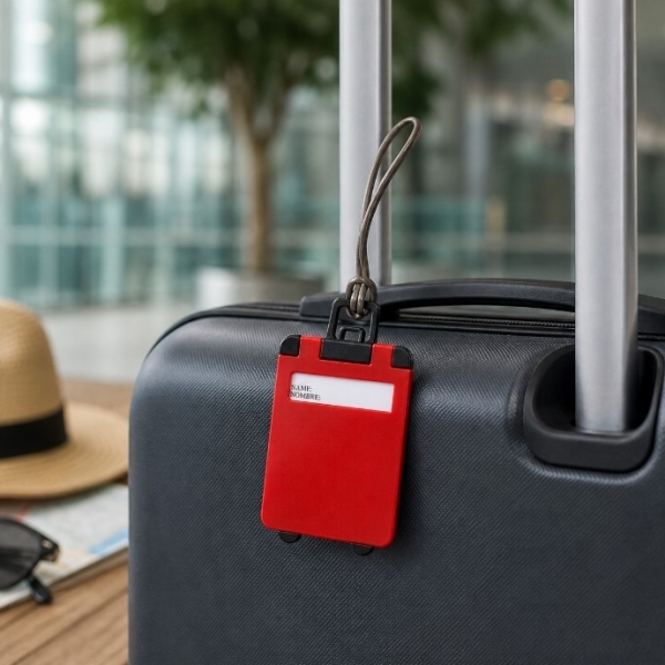 Plastic luggage tag