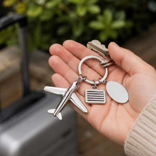 Airplane Aluminum Keychain