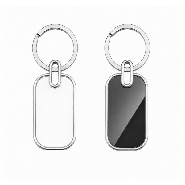 Double-Sided PU and Metal Key Ring