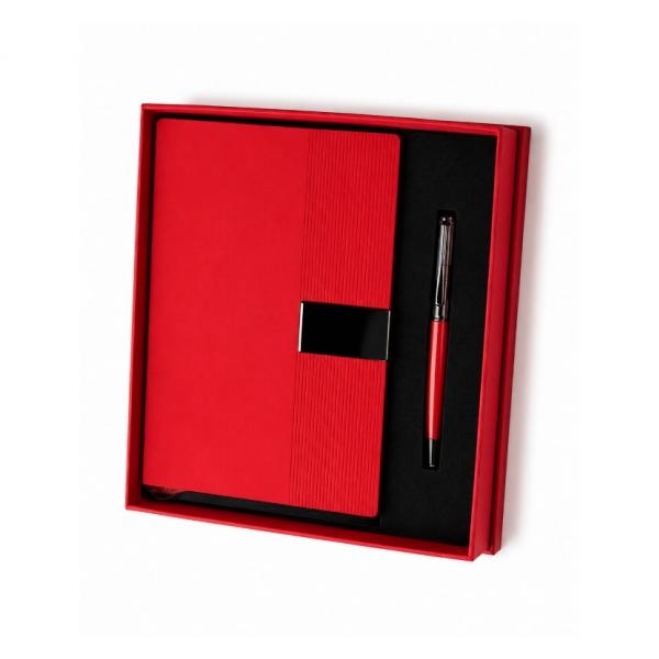 Notebook and Metal Pen Gift Set in Presentation Box