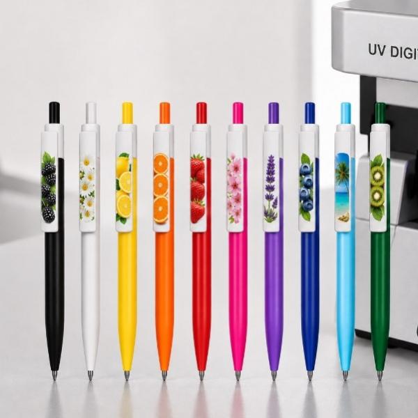 Plastic Ballpoint Pen with Wide Clip