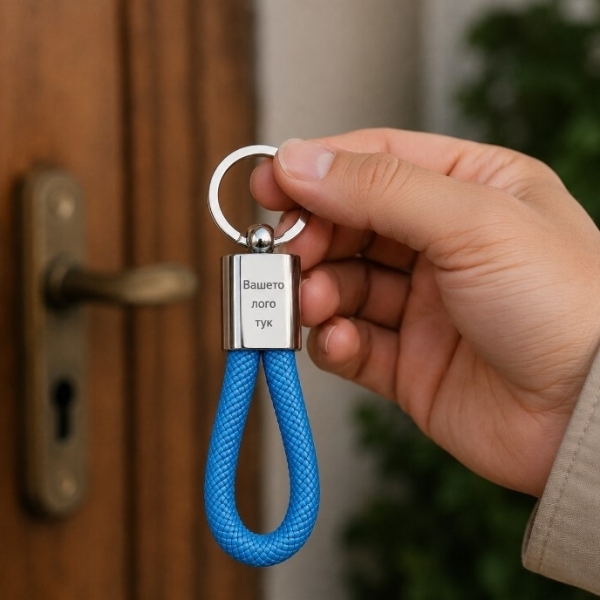 Polyester Keychain with Metal Holder