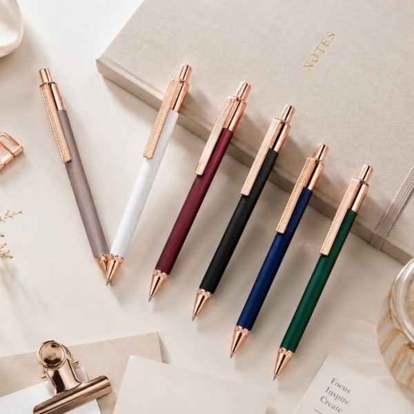 Rose Gold Metal Ballpoint Pen in Various Colors