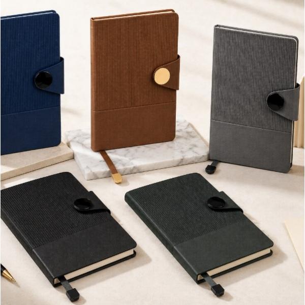 A5 Notebook with Magnetic Closure - Available in Various Colors