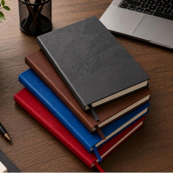 A5 Notebook with Embossed Cover - Various Colors