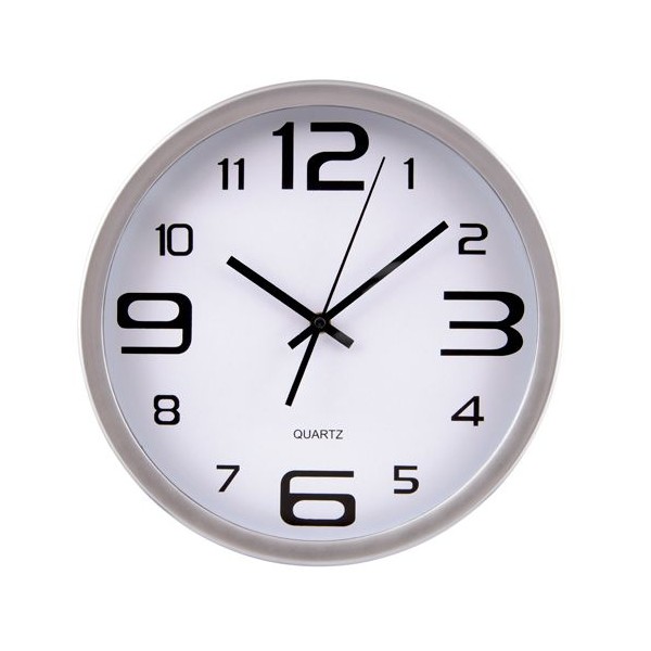 Wall clock with white dial