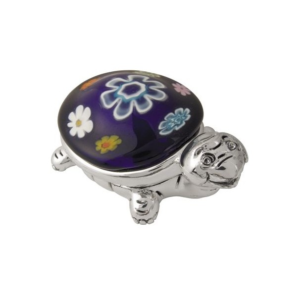 Decorative Silver-Plated Turtle Figurine - Valenti
