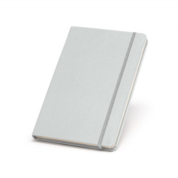 A5 Notebook with Metallic Hard Cover and Elastic Closure